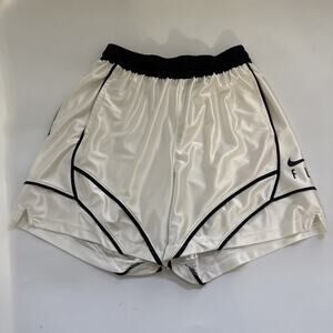 Vintage Nike Fly Crossover Basketball Shorts SHINY White Training‎ Retro Y2K